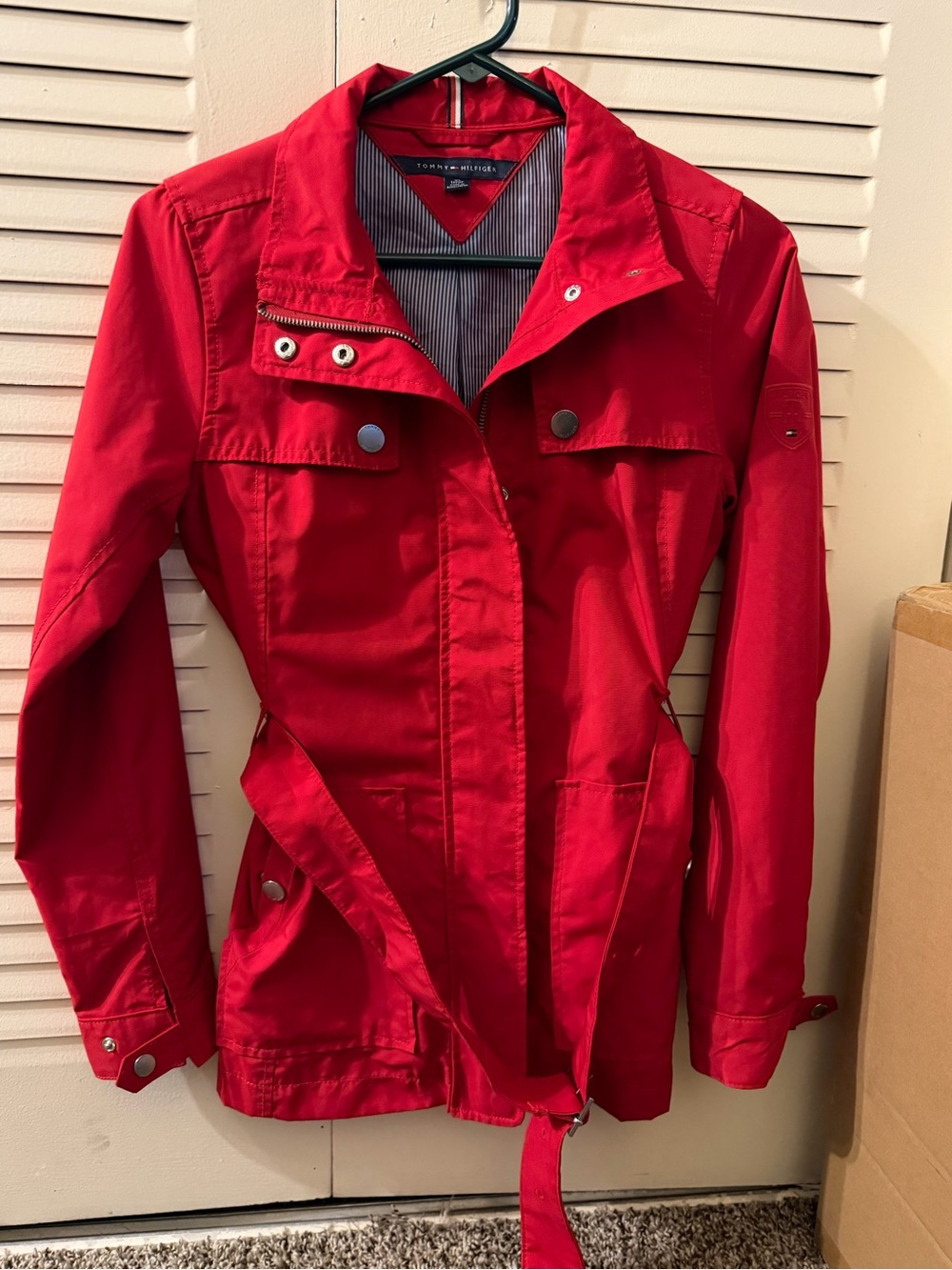 Tommy Hilfiger Bright Red Utility Anorak Jacket